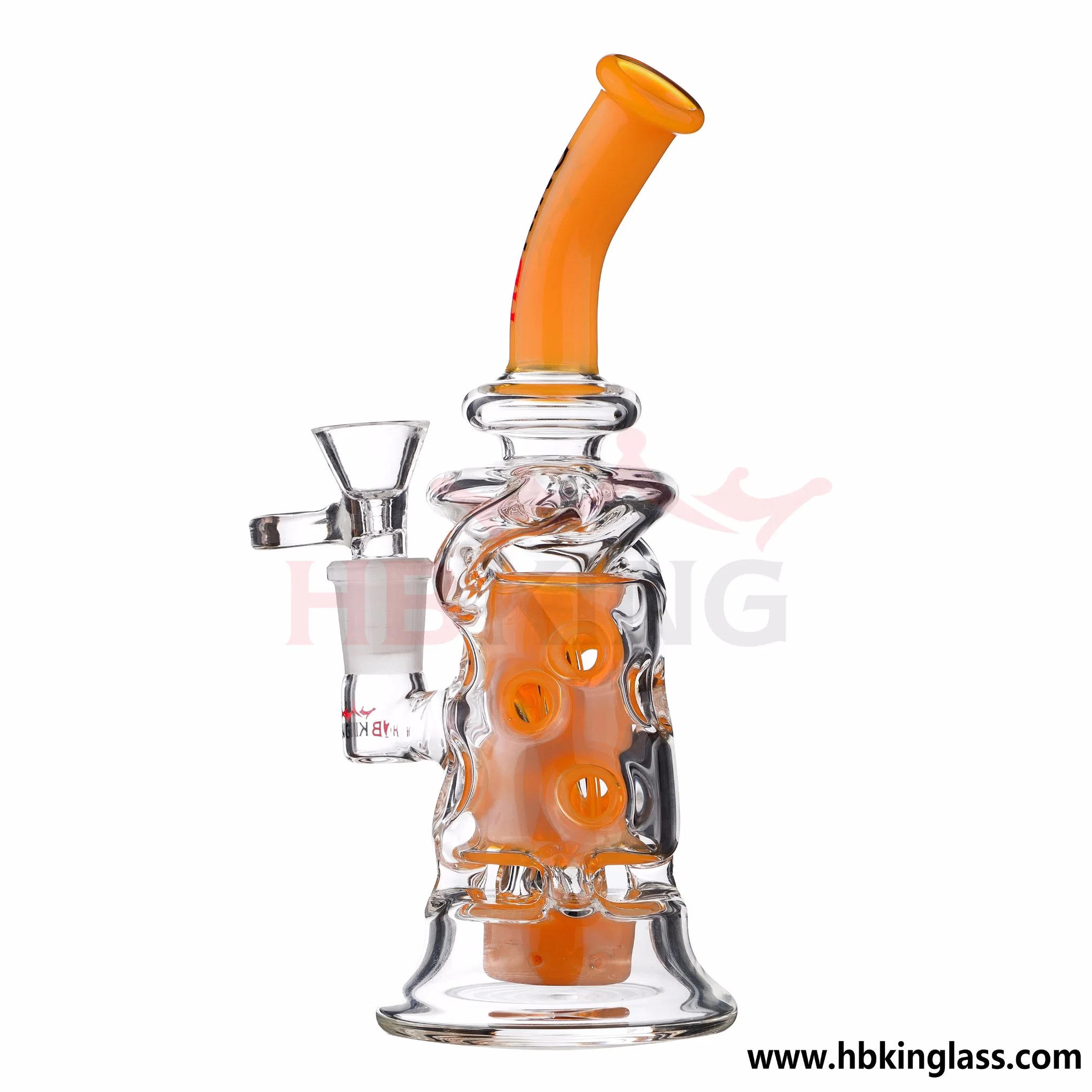 China Manufacturer Double Recycler Tobacco Glass Smoking Water Pipe