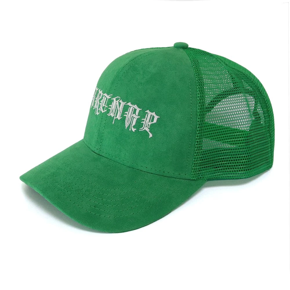 Custom Suede and Mesh Fabric 3D Logo Trucker Mesh Cap