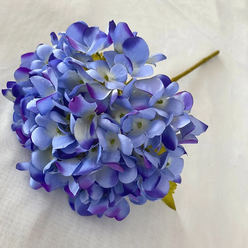 Multicolore- Violet Bleu Flores Artificiales Single Double Dragon Hydrangea pour Décoration de mariage