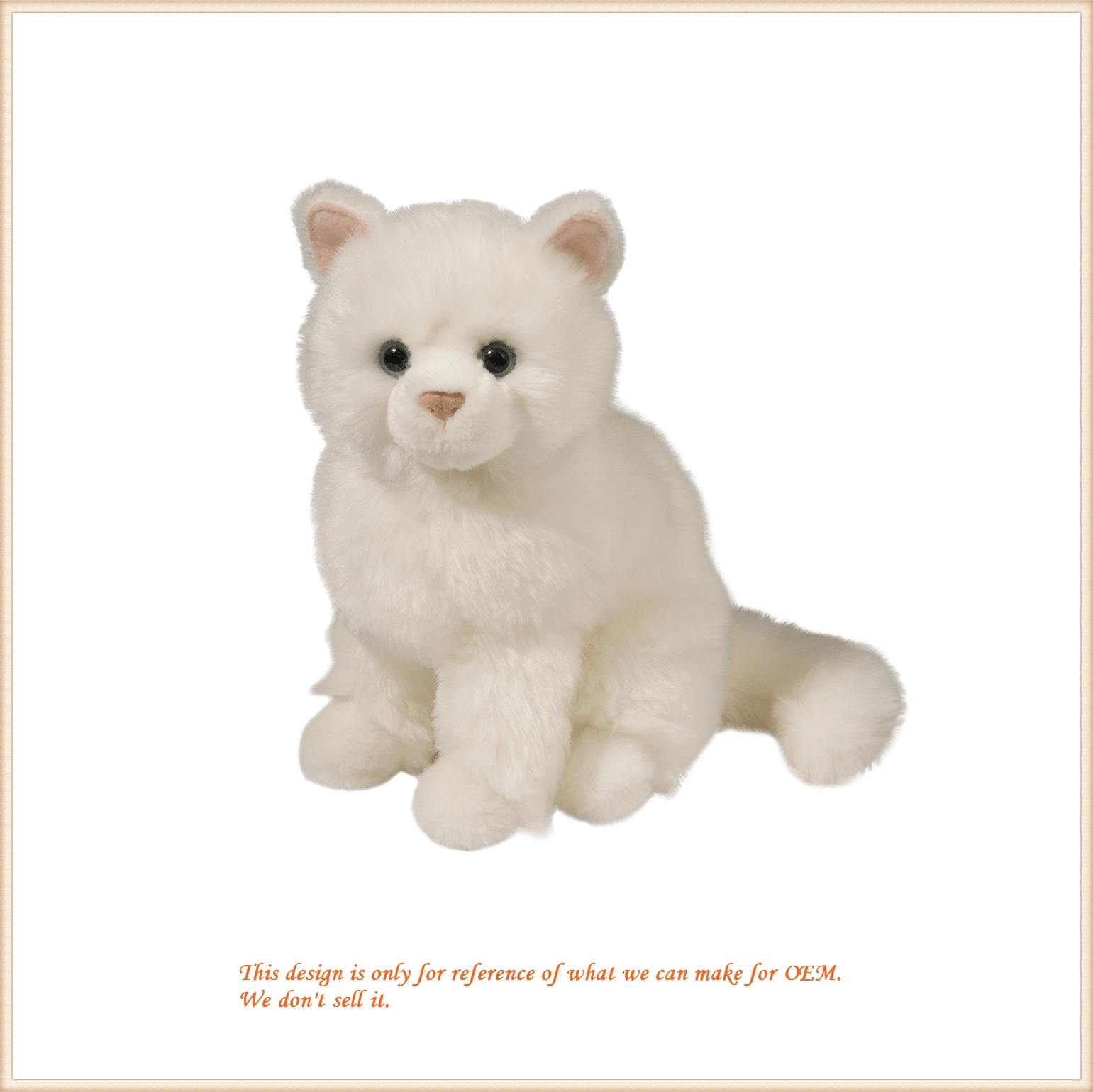 Blanco precioso gatito de peluche Peluche animales gatos juguetes para niños