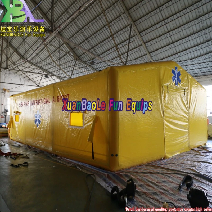 Custom Made Yellow Waterproof Emergency Inflatable Medical Care Tent for Outdoor