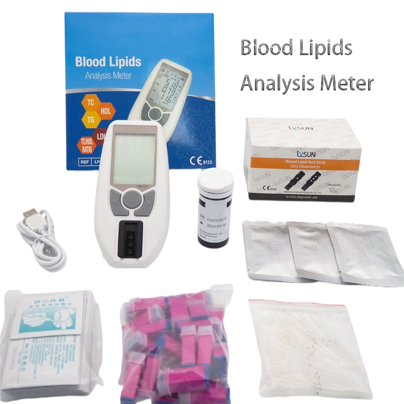 Les lipides sanguins multifonction 3 en 1 l'acide urique numérique portable de l'analyse de glucose compteur avec le taux de cholestérol HDL Triglycérides