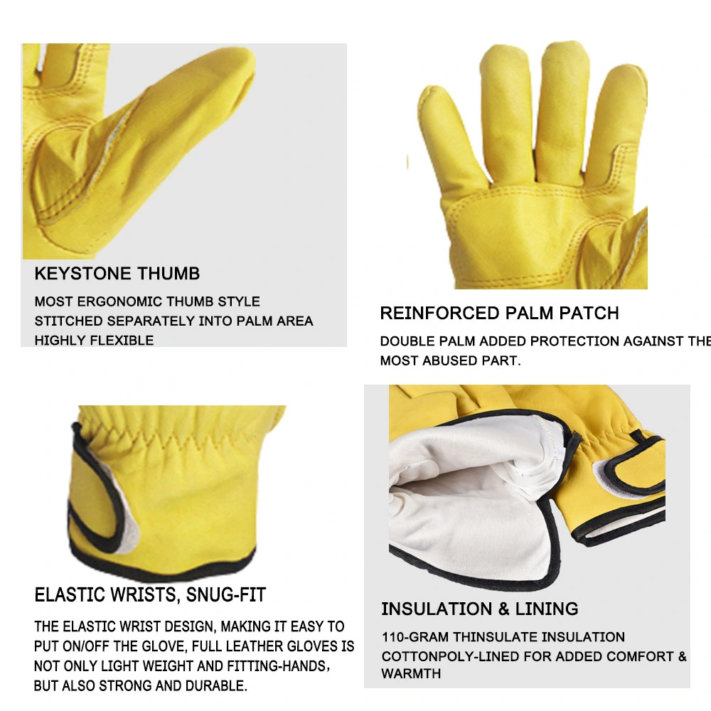 Thermal Insulation Lining Perfect Gardening Cutting Construction Motorcycle Winter Warm Work Gloves