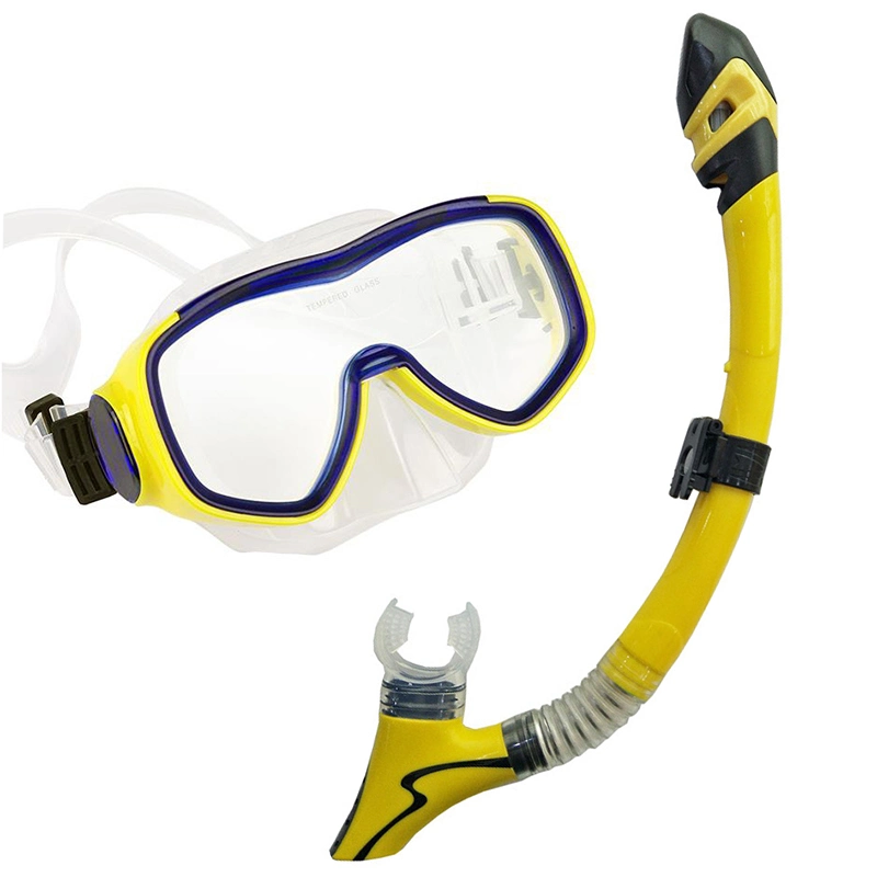 Junior Erwachsene Gehärtetes Glas Tauchmaske Scuba Schnorchel Voll Trocken Gesichtsmaske Kit Tauchen Set Ausrüstung