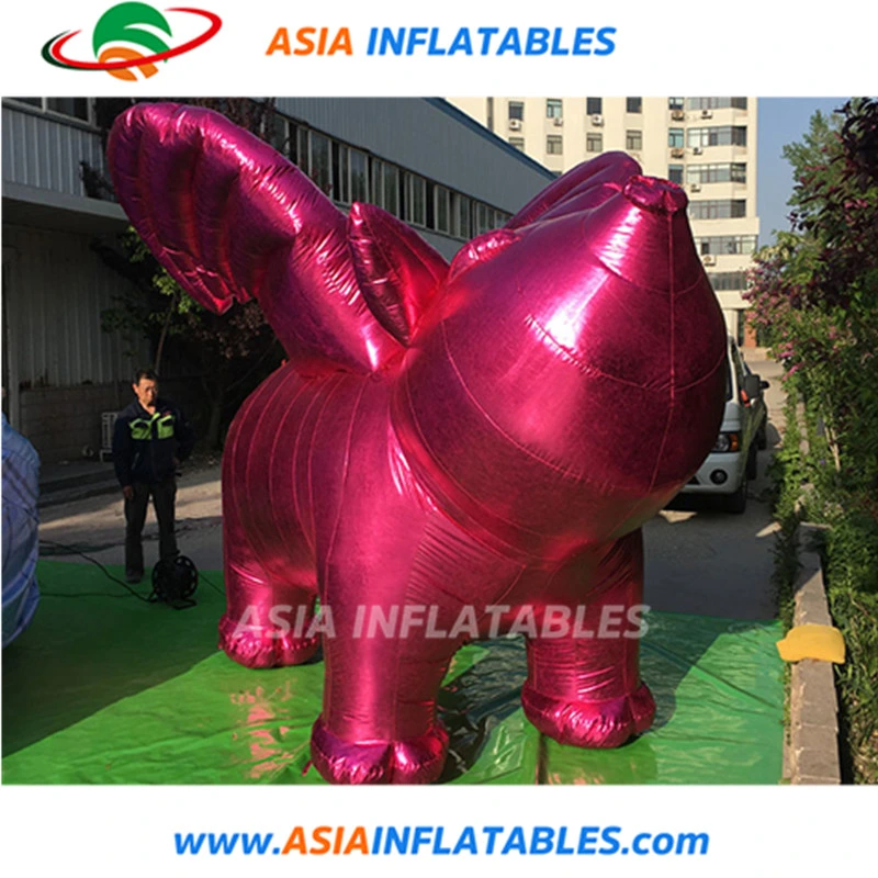 Giant Inflatable Red Fly Pig Model Mirror Balloon for Display