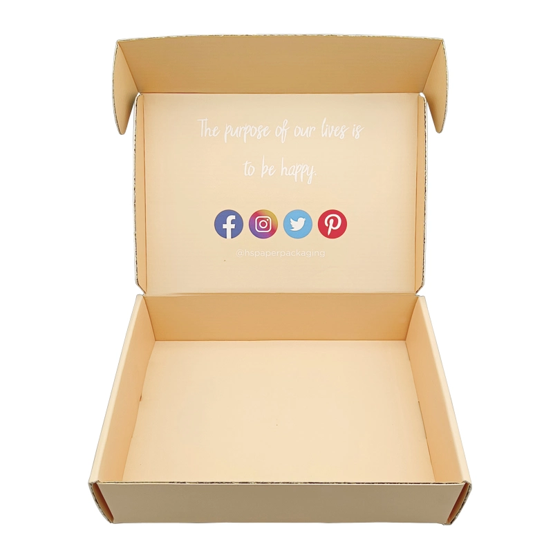 Fabricante FSC e-Commerce Mailer Carton Box Custom logo Printing e Caixa de expedição de papel ondulado em espiral