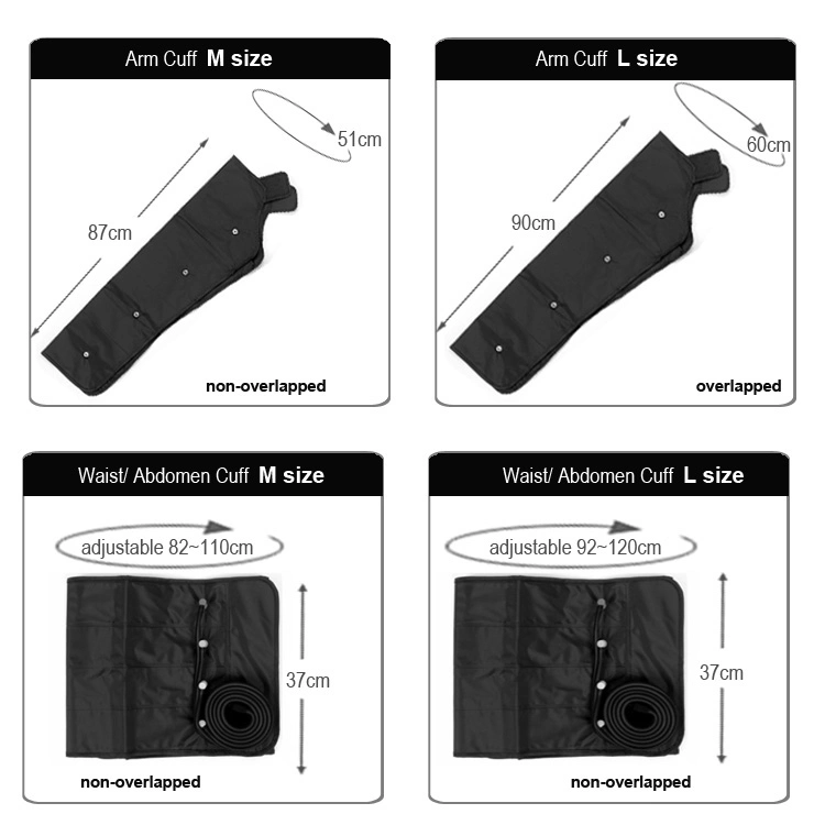 Lymphedema Relief 4 Chamber Air Compression Boots Massage