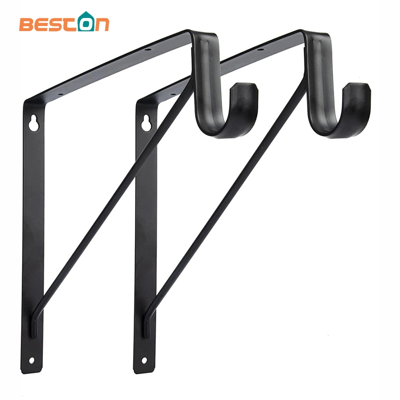 Closet Shelf Bracket & Rod Brackets Black Closet Pole Shelves Brackets