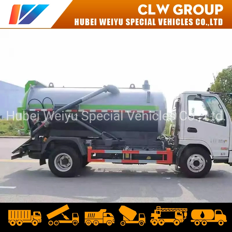 Kama Brand 4X2 5000liters 5cbm 5tons Vacuum Sewage Suction Truck Septic Tank Truck for Sanitation Services