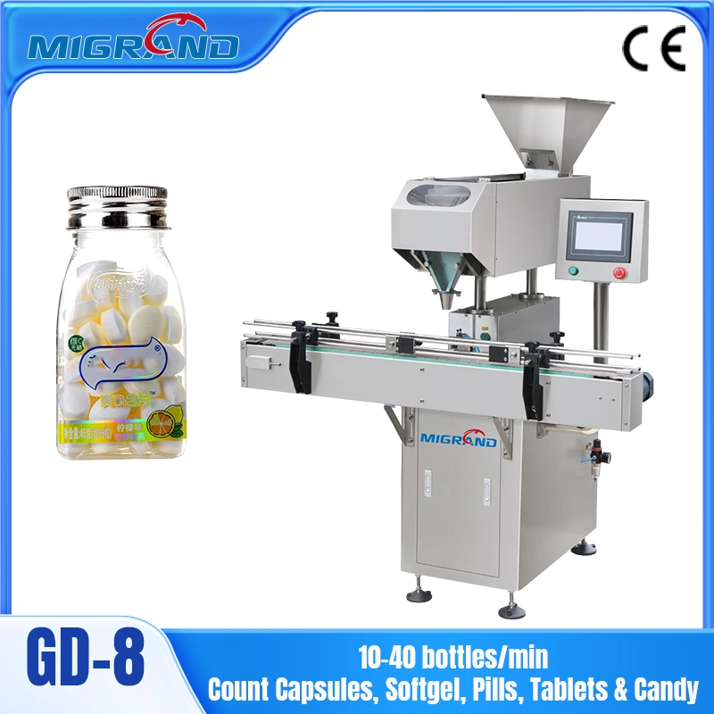 8 Lane Candy Production Auto Counting Packing Line Soft Candy Milk Tablet Chewing Gum Count and Bottling Machine