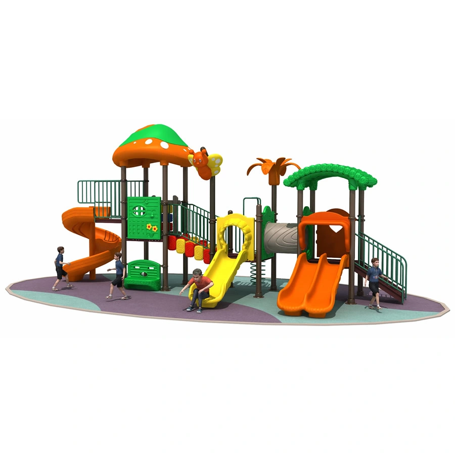 Manufacturer Outdoor Playground Equipment Fantastic Children Play Plastic Slide Structure Set