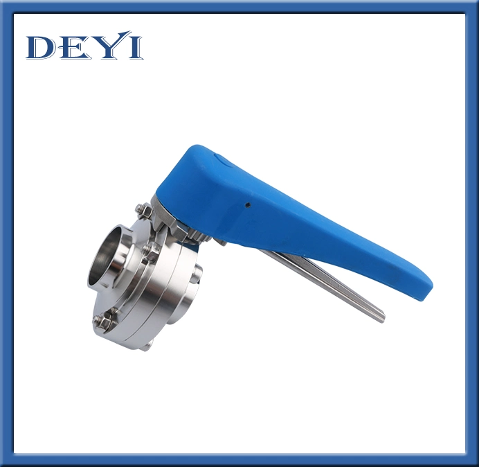 Deyi DN15 DIN SS304/SS316L Clamped Butterfly Valves 4positionepdm/Silicone Gasket Usine Prix avantageux