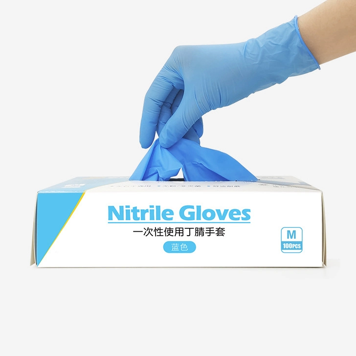 Wholesale Oil Resistant Disposable Nitrile Gloves Industrial Labor Protective Work Latex Gloves