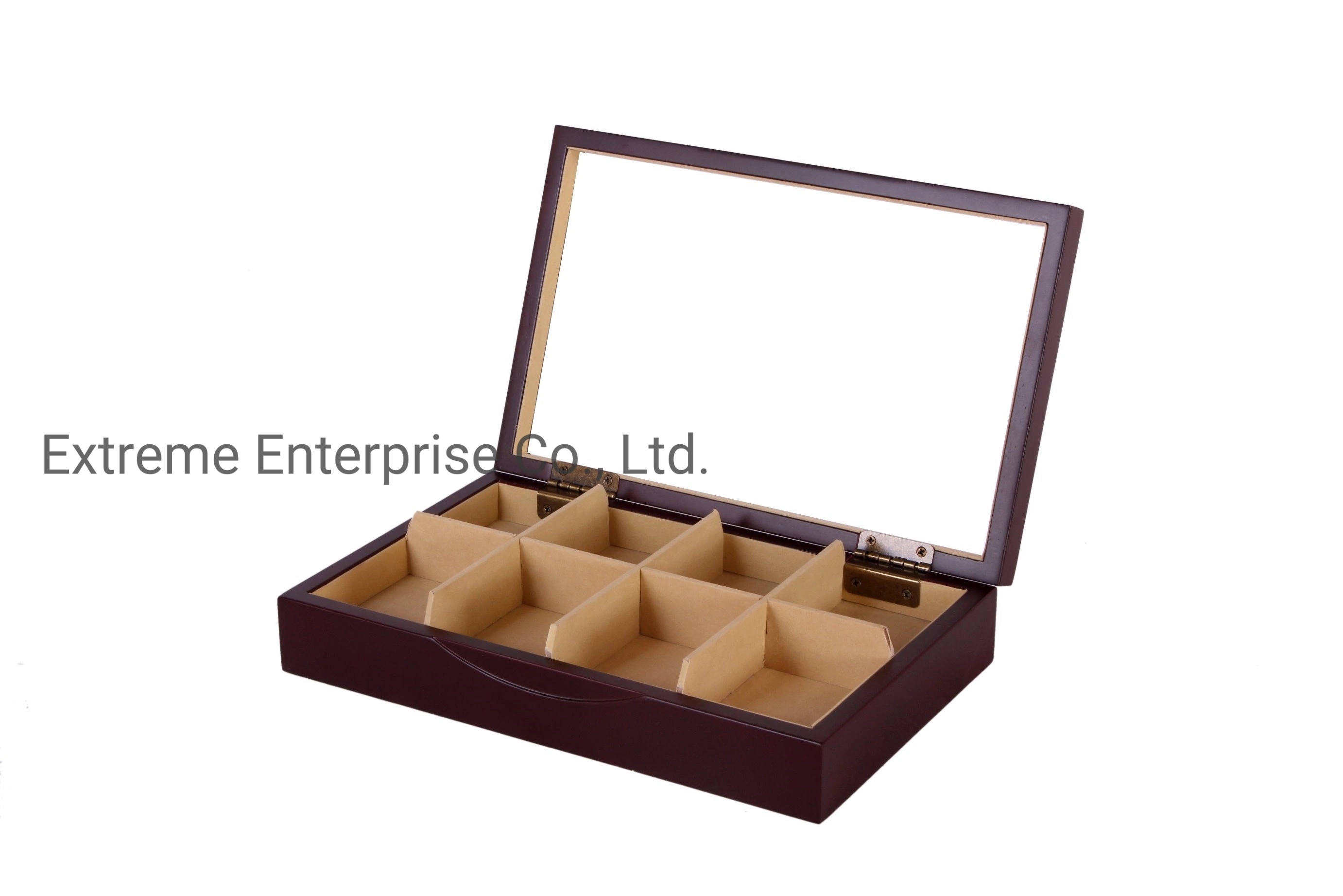 Newly Designed Nice Black Wooden Tea Bags Storage Display Boxes and Holder