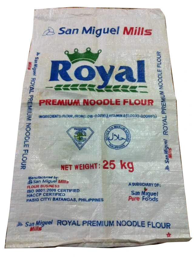 Sac tissé en plastique exporté en Thaïlande pour l'emballage du riz