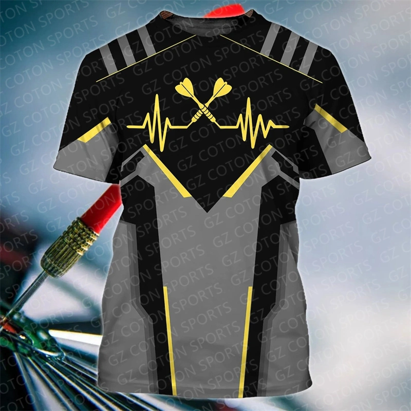 Camisolas personalizadas OEM Sublimation Polo T-shirt Man Darts Camisolas DART