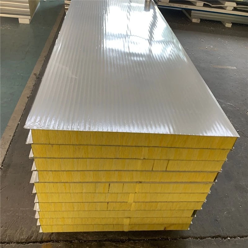 Metal a-Fireproof Glass Wool Sandwich Panel for Container Decoration