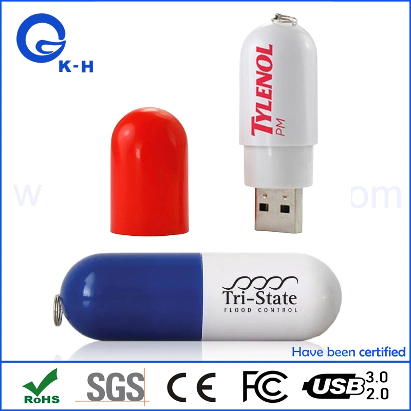 Plastic Capsule Pill U Disk Flash Memory 8GB 16GB 32GB