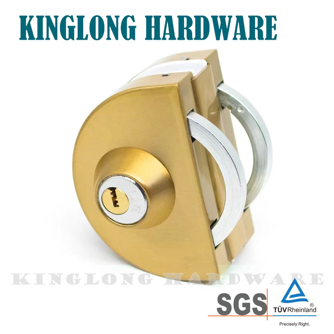 Stainless Steel Glass Door Hardware Gold Double Glass Door Lock