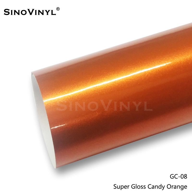 SINOVIYL Fabricant chinois 1.52x18M PVC film personnalisé auto autocollants Film vinyle pour emballage automobile sans bulles d'air Super Gloss Candy