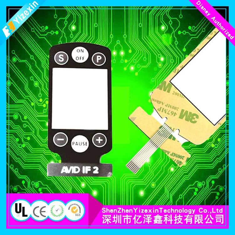 Customized Waterproof Membrane Keyboard Infusion Pump Flexible Display