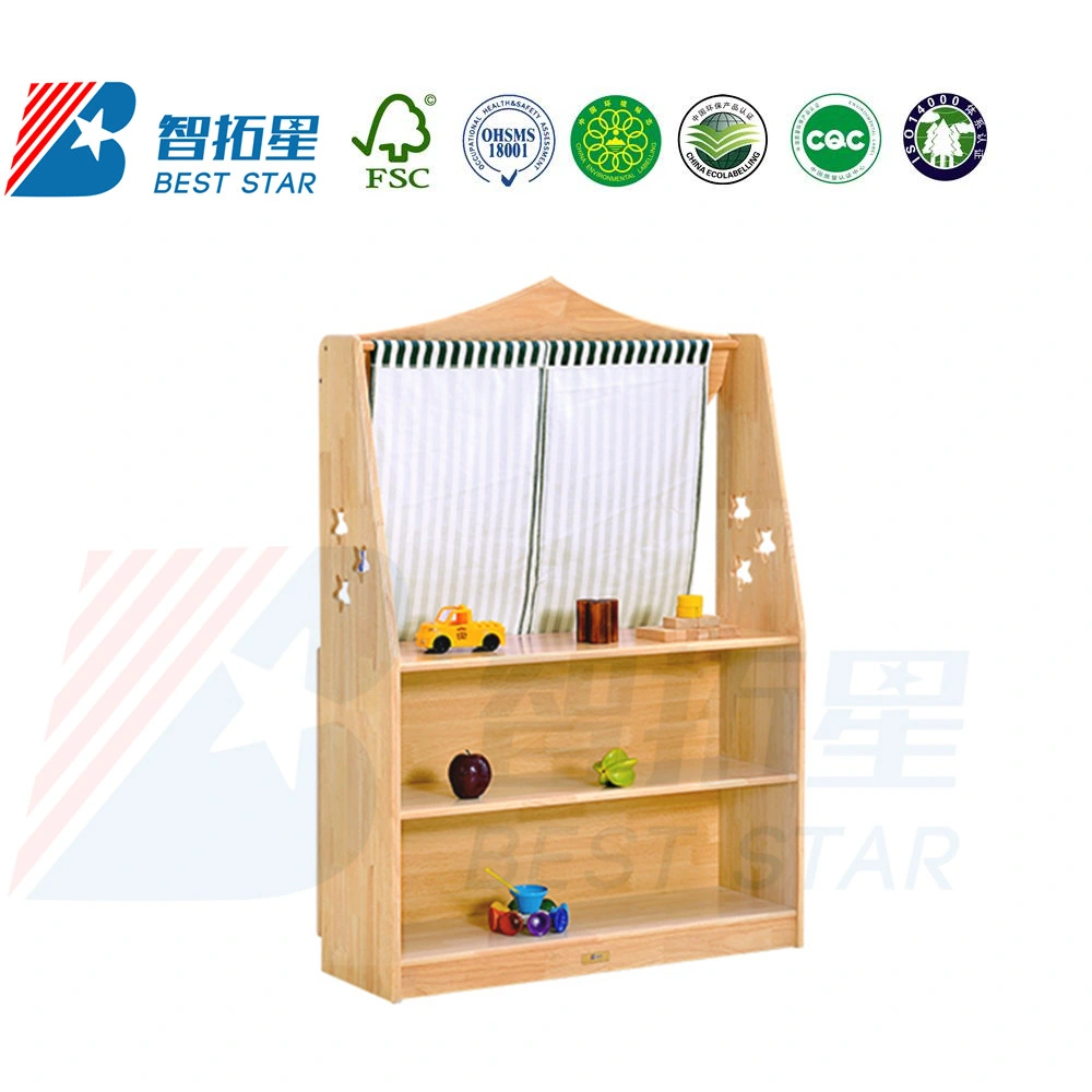 Wood Play Game Workstation, Kindergarten Role-Play Workstation, Preschool Children Playing Area and Indoor Playroom Furniture, Kids Puppet Workstation