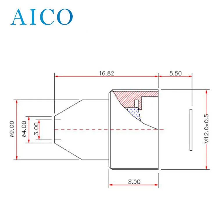 Focal Length 15mm 1/2" Image Format F1.6 Fixed Iris 2MP 15 mm Megapixel Mini M12 S Mount Pinhole Pinnhole CCTV Board Lens