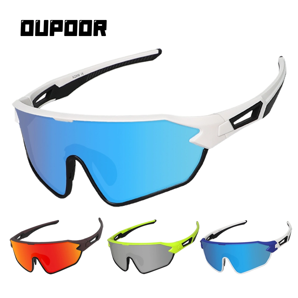 El bastidor de gran Tr90 UV400 Juego de gafas de sol deportivas polarizado