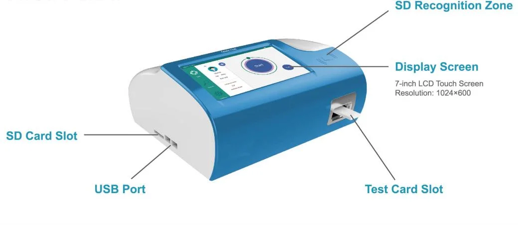 EC New Arrival Portable Factory Price Medical Use imunofluorescência quantitativa Analisador Getein 1100 IVD Poct medidor para Nefrologia