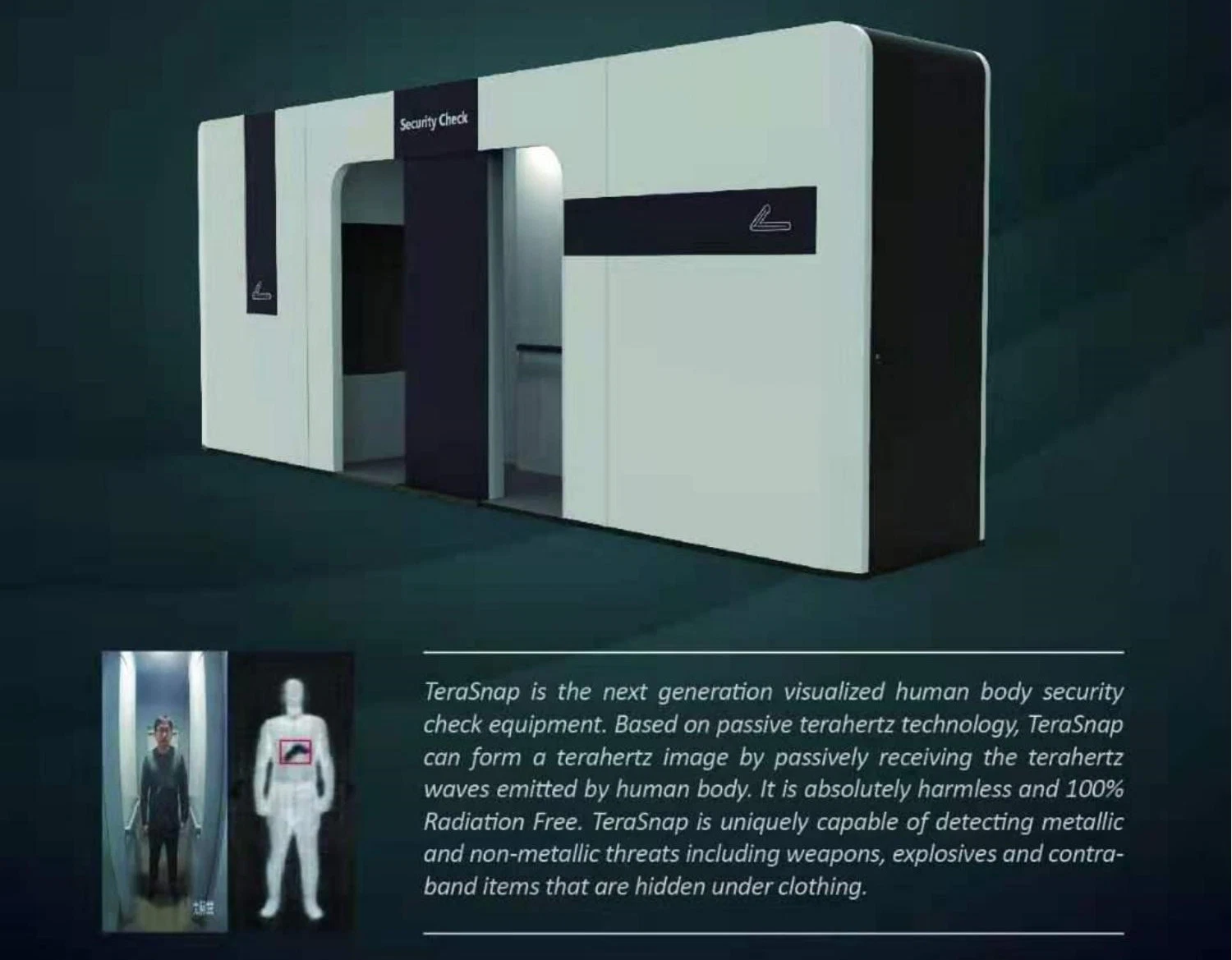 Das Pass-Through Terahertz Human Body Security Check Equipment System für Treffpunkt Am Flughafen Bahnhof