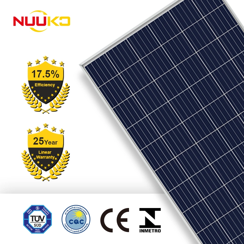 Nuuko Best Price 320W 325W 330W 335W 340W Polycrystalline Solar Module for Solar Power System A Grade for Solar Power System and Home Roof