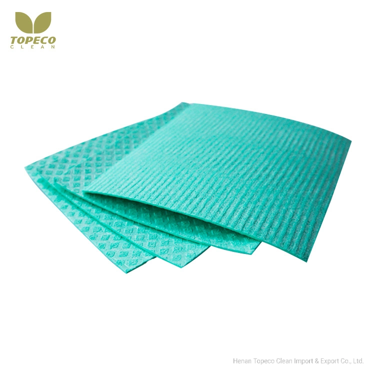Topeco Compostable Reusable Cleaning Cellulose Sponge Cloths Absorbent