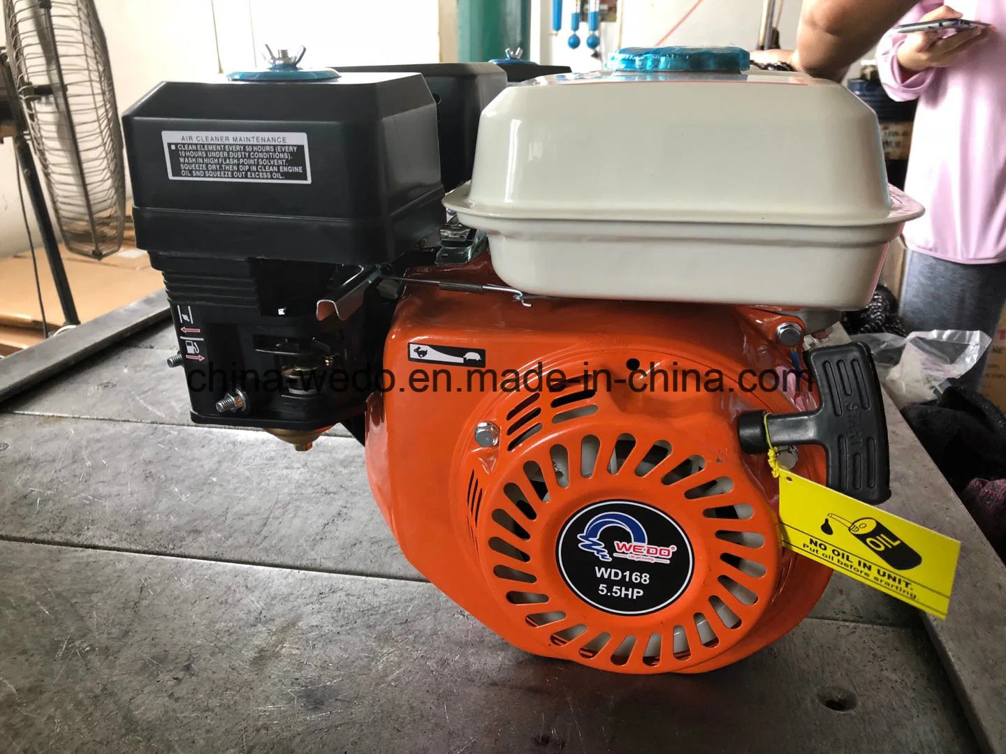 OHV Tipo 6,5HP Motor de gasolina pequeño 168 para generador de gasolina