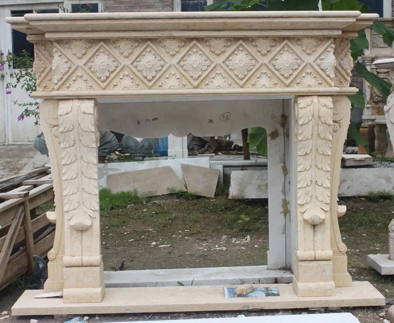 Home Decoration Excellent Carving Stone Granite Marble Fireplace