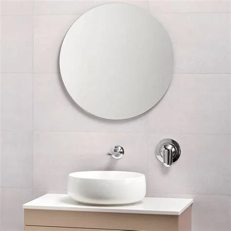 Bevelled Polish Wall Mirror Frameless Wall Mirror with Hooks