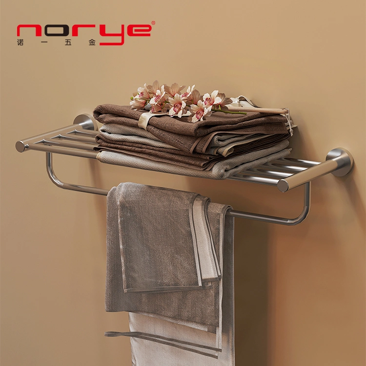 Double Layer Towel Rack Two Bar Stainless Steel Bathroom Accessories