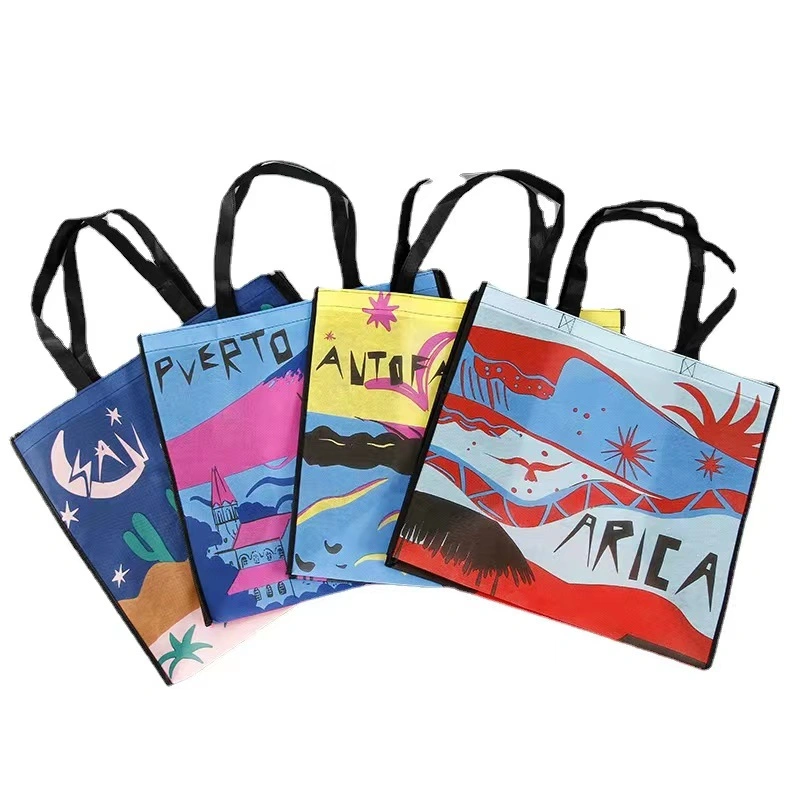 Reusable Laminated PP Non Woven Tote Bag for Shopping Free Sample Advertising Non Woven Wine Bag