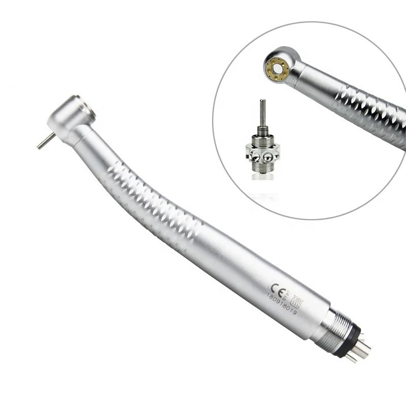 Custom Dental producto LED Handpiece Toruqe 3 Way Spray Push Botón Cerámica turbina Alta velocidad E-Generator perforadores de odontos