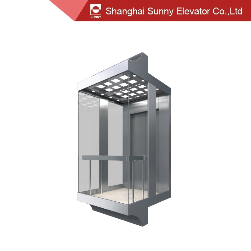 Observation Elevator Cabin with Laminated Glass Handrail