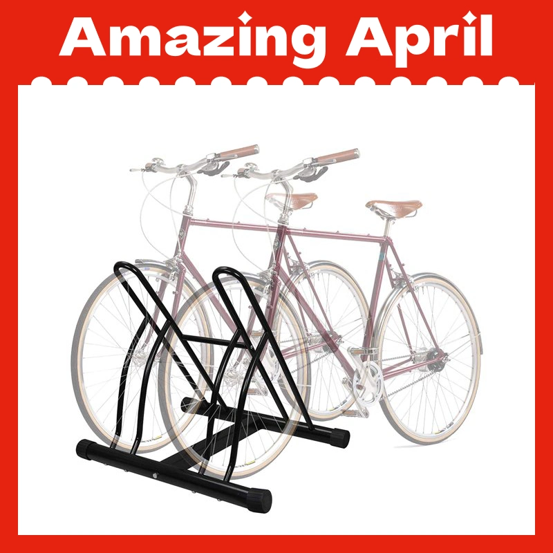 Customized Two Bike Rack Bicycle Floor Stand Bike Parking Garage Storage Rack