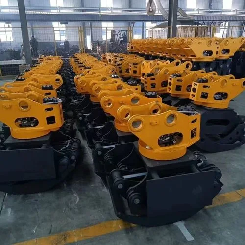 Excavator Hydraulic Rotatable Grapple Multi Use for Logs Wood Rock Stone Steel Rotating Grapple Claw Attachment