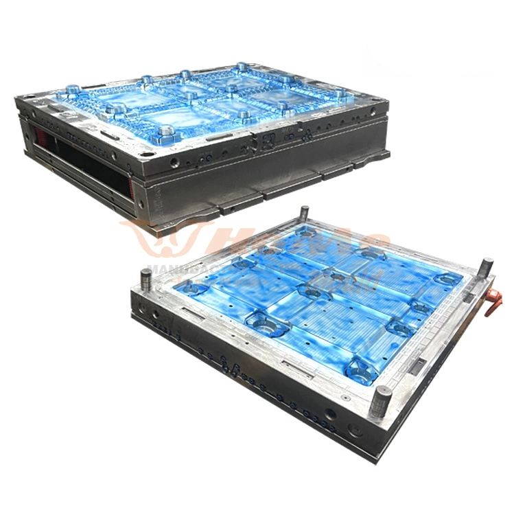 1200*1200 HDPE Racking Steel Reinforced Six Runners Heavy Duty Euro Plastic Pallet Injection Mould 2022
