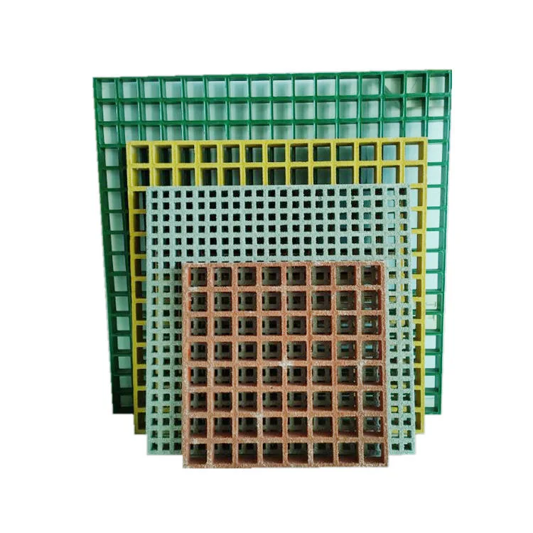 Mini-Mesh Fiberglass Green Grating Anti-Slip FRP Car Wash Trench Drain Covers GRP Flooring Grate