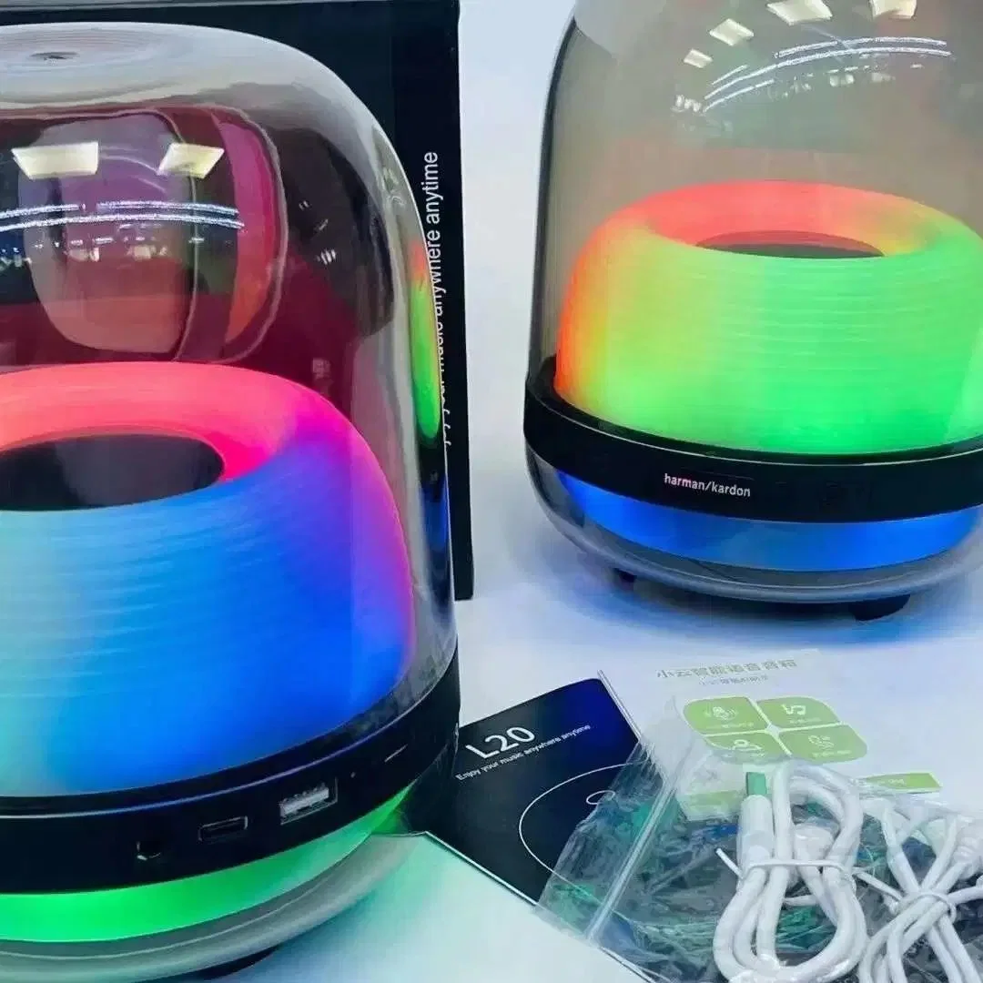 Altavoz Bluetooth móvil con subwoofer y luces LED de colores