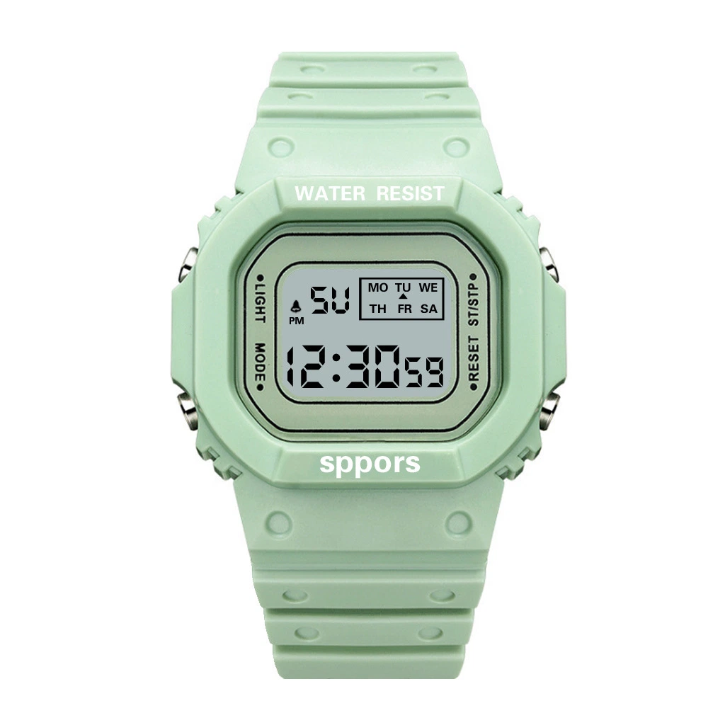 Simple Small Square Luminous Alarm Clock Waterproof Sports Electronic Watch