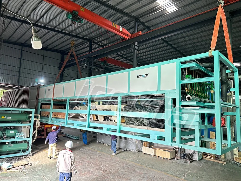 Icesta Customized Automatic High Productivity Ice Block 120t Water Defrost Industrial Ice Block Making Machine for Ice Factory