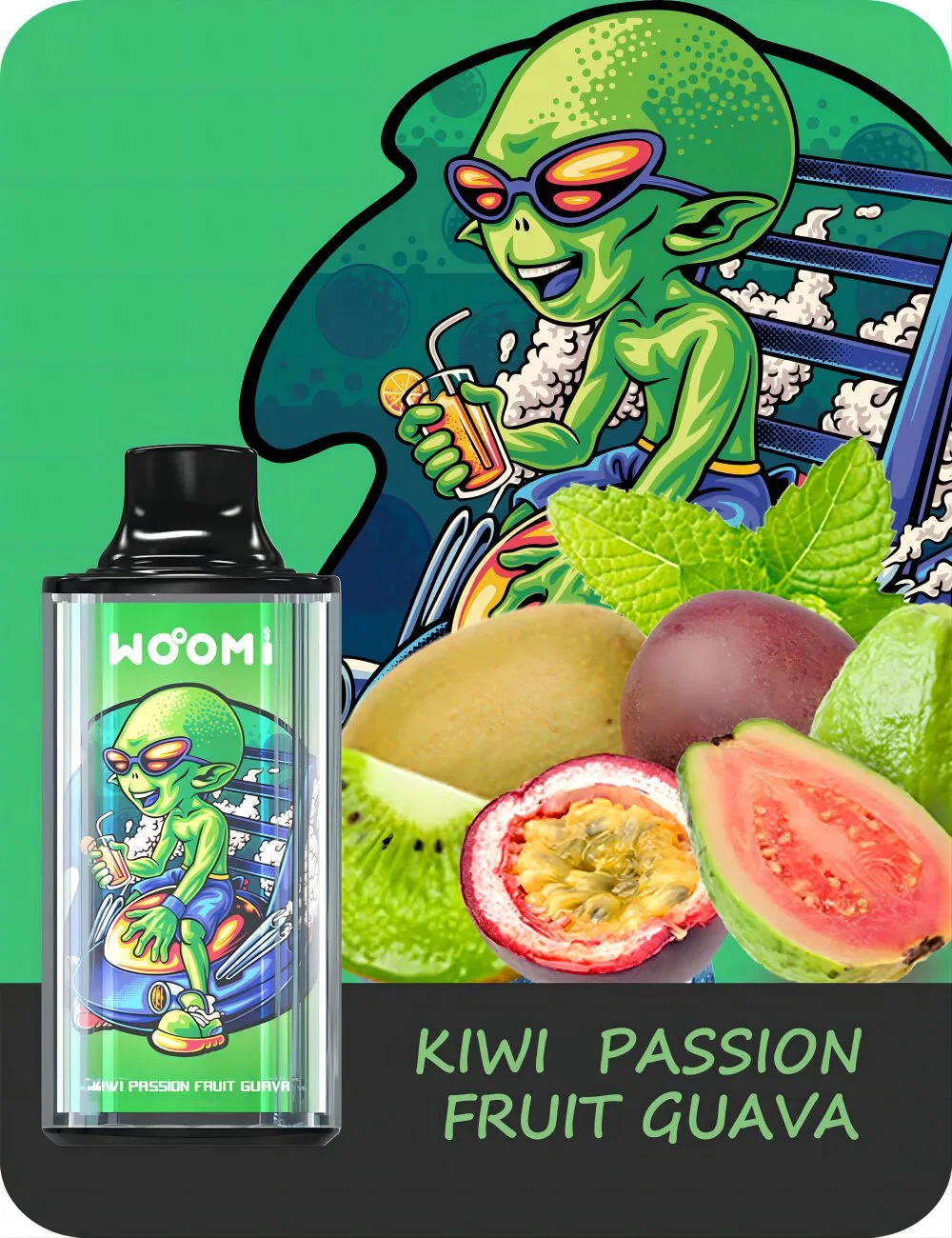 Comercio al por mayor barato Vape sabor de la fruta de maracuyá Guayaba Kiwi Woomi bc5000 6000 8000 10000 XXL Vape 18 ml 50mg cigarrillo desechable Pod Puff Bar