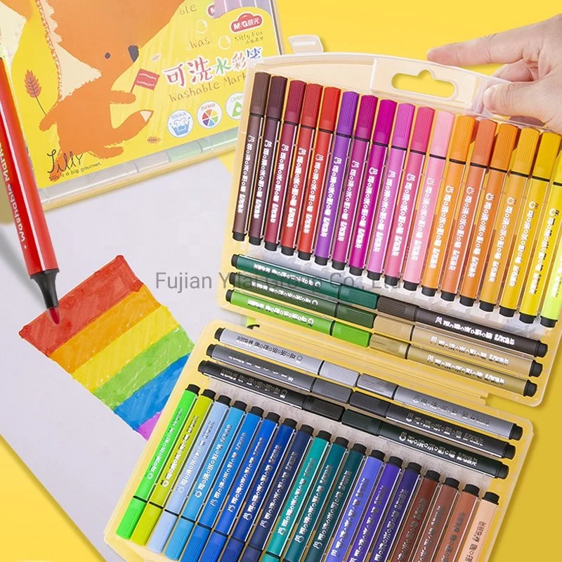 Peintures d'art lavables grande capacité 48 couleurs stylo couleur d'eau Définir pour enfants