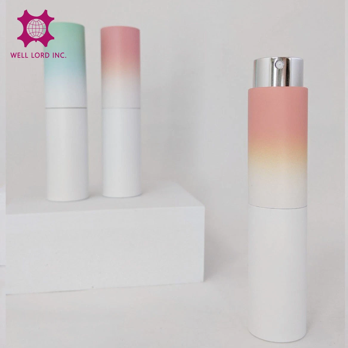 8mL Gradient Color Perfume botella Atomizer, portátil rellenable vacía de Colonia botella de aerosol, líquido pulverizador dispensador para viajes