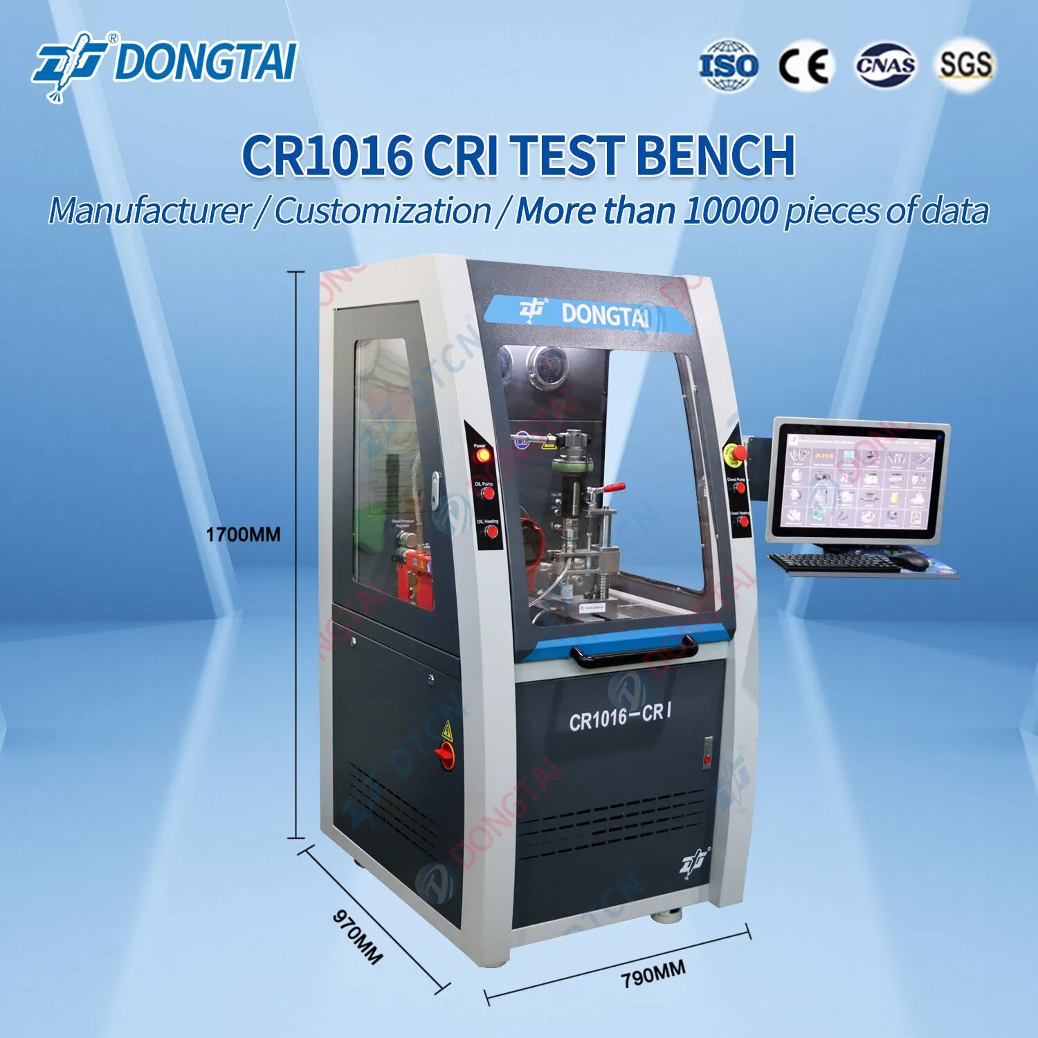 Cr1016 Fully Function Diesel Common Rail Injector and Pump Test Bench